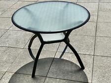 Gebraucht, Tisch GARDENLINE Aluminium-Glastisch rund Gartentisch Terrassentisch 75 x 105  gebraucht kaufen  Wiesbaden