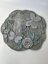 TRANQUIL GARDEN STEPPING STONE BUTTERFLY HOUSE STONE LIKE FINISH NIB 12" for sale  Shipping to South Africa