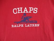 VTG Ralph Lauren Chaps Shirt Mens Extra Large Red Spell Out Rowing Short Sleeve, used for sale  Shipping to South Africa