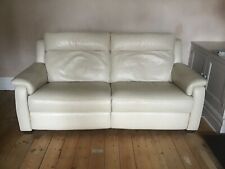 Cream leather sofa. for sale  HEMEL HEMPSTEAD