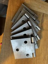 Used, 3 Pair (X6) Backflap Hinges Heavy Duty Strap Galvanized Door Gate Box Shed 4” for sale  Shipping to South Africa