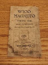 Wico magneto instruction for sale  Lincoln