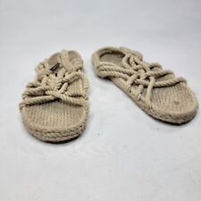 Sandálias chinelos femininas de corda trançada feitas à mão pepino tamanho aproximado 7,5 comprar usado  Enviando para Brazil