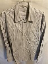 Camisa social Armani Collezioni masculina tamanho grande listrada branca com botões longos Slv , usado comprar usado  Enviando para Brazil