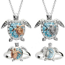 Usado, Anéis femininos da moda com pingente de tartaruga de cristal presentes joias prata 925 comprar usado  Enviando para Brazil