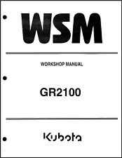 Tractor Mower WSM Service Workshop Manual GR2100 Kubota (GR2100EC) Ride-On, used for sale  Shipping to South Africa