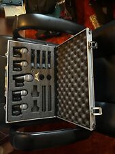 pyle pdkm7 live and studio drum mic set dynamic and condenser  w/lockable case for sale  Shipping to South Africa