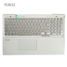 Capa prata apoio para as mãos teclado luz de fundo para Sony VAIO SVS15 SVS151A11L comprar usado  Enviando para Brazil