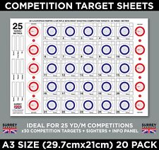 Competition target sheets for sale  WOKING
