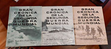 Lote de 3 libros vintage de Gran Crónica de la Segunda Guerra Mundial 1965, usado segunda mano  Embacar hacia Argentina