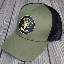 Leupold Optics Rifle Scope Cap OD Green/Black Mesh Back Trucker Snapback Hat NEW for sale  Shipping to South Africa