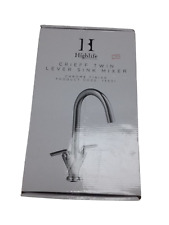Used, HIGHLIFE Crieff Twin Lever Sink Mixer Tap Silver Home Décor- 13531  - Used  for sale  Shipping to South Africa