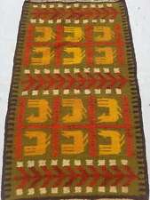 Tapete antigo charmoso escandinavo multicolorido casamento kilim 85x53cm comprar usado  Enviando para Brazil