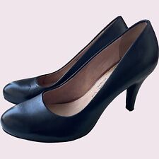 NEXT LEATHER COLLECTION Size 5.5 Court Black Office Stiletto Heels for sale  Shipping to South Africa