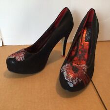 Used, Iron Fist High Heel Pumps Women's Sz 10 D Width Floral with Stem up the Side for sale  Shipping to South Africa
