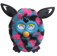 Brinquedo interativo Furby Boom pele geométrica preto azul rosa glitter funcionando 2012, usado comprar usado  Enviando para Brazil