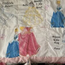 Colcha bordada feita à mão princesa da Disney assinada beleza branca de neve Cinderela comprar usado  Enviando para Brazil