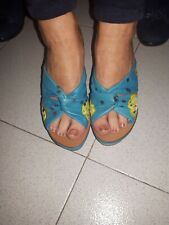 Sandali pelle azzurri usato  Albisola Superiore