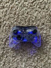 Controlador Pro Nintendo Wii U AfterGlow inalámbrico azul transparente LED funcionando probado, usado segunda mano  Embacar hacia Argentina