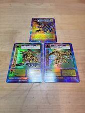 3 Digimon Digi-Battle Foil Starter Saberleomon Ultra Digivolve Herculeskabuterim for sale  Shipping to South Africa