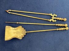 Fire irons brass for sale  HIGH WYCOMBE