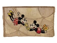 Vintage 1930s Walt Disney Mickey Minnie Mouse Trapecio Circo Alfombra Alexander Smith segunda mano  Embacar hacia Spain