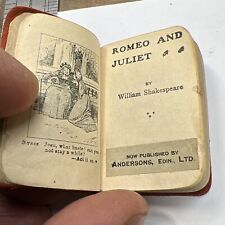 Libro en miniatura de cuero rojo de Romeo y Julieta de Andersons Ltd.     Lote # Cabc.11 segunda mano  Embacar hacia Argentina