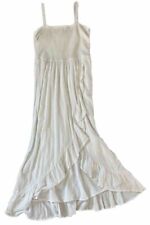 Vestido branco Hollister California tamanho grande - Smocked Maxi - Abercrombie & Fitch comprar usado  Enviando para Brazil