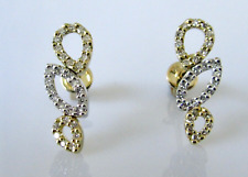 Gold diamond earrings for sale  Shipping to Ireland