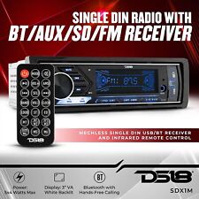 DS18 1-Din Mechless Bluetooth Radio Coche Estéreo Audio AUXILIAR/FM/SD/MP3 Reproductor Remoto, usado segunda mano  Embacar hacia Argentina
