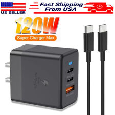 Super Charger PD Max 120W Fast Wall Charger For Samsung A15 A25 A35 A55 A05s A14 for sale  Shipping to South Africa