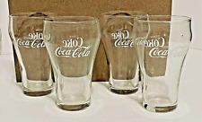 Set of 4-10oz COCA-COLA Enjoy Coke 5"x3" clear restaurant bell soda GLASSES for sale  Shipping to South Africa