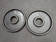 Vintage BEN Barbell Deep Dish 5 LB 2” Olympic Weight Plates  for sale  Shipping to South Africa