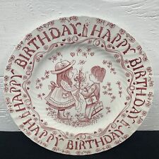 Royal Crownford Happy Birthday Plate Norma Sherman Staffordshire England, used for sale  Shipping to South Africa