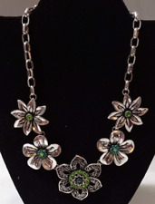 Floral necklace silver for sale  COVENTRY