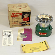 1962 COLEMAN 501-700 GREEN SPORTSTER STOVE NEW WITH TAG STILL ON BURNER IN BOX, used for sale  Shipping to South Africa