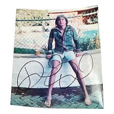 David Cassidy Photo Teen Idol Autographed 1970 Young Summer Shorts Pool Fence for sale  Shipping to South Africa