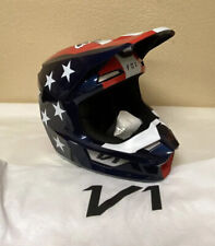 FOX RACING V1 ULTRA HELMET WHT/RD/BLU Size: SM Date: 0621 PN #26572-574-S / #H74 for sale  Shipping to South Africa