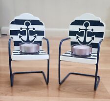 Cadeira de praia Yankee Candle náutica votiva porta-luz chá 2. vem com 2 votivos, usado comprar usado  Enviando para Brazil