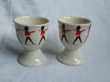 2  King's Guard Ceramic Egg Cups, Coldstream Guard Soldiers Egg Cups  for sale  Shipping to South Africa