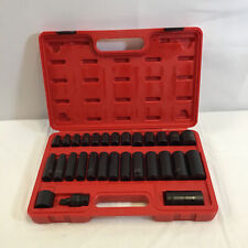 Conjunto de soquete de impacto métrico Sunex Tools preto vermelho resistente 3/8 polegadas 29 peças, usado comprar usado  Enviando para Brazil