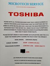 Toshiba 32w2433d lc320dxj usato  Spedire a Italy