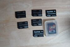 Lot of PSP Memory Cards 7 memory stick for pro duo Sony cameras & Sony PSP 50D, used for sale  Shipping to South Africa