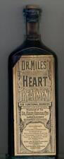 ANTIQUE Quack Medicine Bottle With Label & Contents "DR. MILES HEART TREATMENT" for sale  Shipping to South Africa