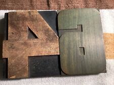 Vintage Wood Type Letterpress Printers Block Large Numbers 4 & 6 for sale  Shipping to South Africa