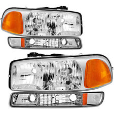 Conjunto de faróis cromado transparente 99-06 GMC Sierra 00-06 Yukon com refletores âmbar comprar usado  Enviando para Brazil