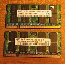 Kit de memoria para computadora portátil Samsung 2 GB DDR2 2 x 1 GB PC2-5300S M470T2953EZ3-CE6, usado segunda mano  Embacar hacia Argentina