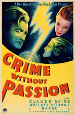 Crime Without Passion DVD - Claude Rains dir. Ben Hecht Vintage Drama Film 1934 na sprzedaż  Wysyłka do Poland