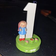 Used, Vintage Sevi Italy Wooden First Birthday Bridget Ornament Cake Topper for sale  Shipping to South Africa