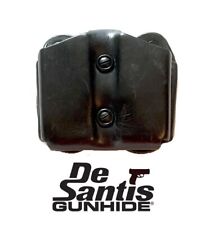 DeSantis A01 JJ  Double Magazine Pouch • Black Leather • 9mm .40 Double Stack for sale  Shipping to South Africa
